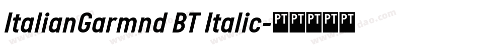 ItalianGarmnd BT Italic字体转换